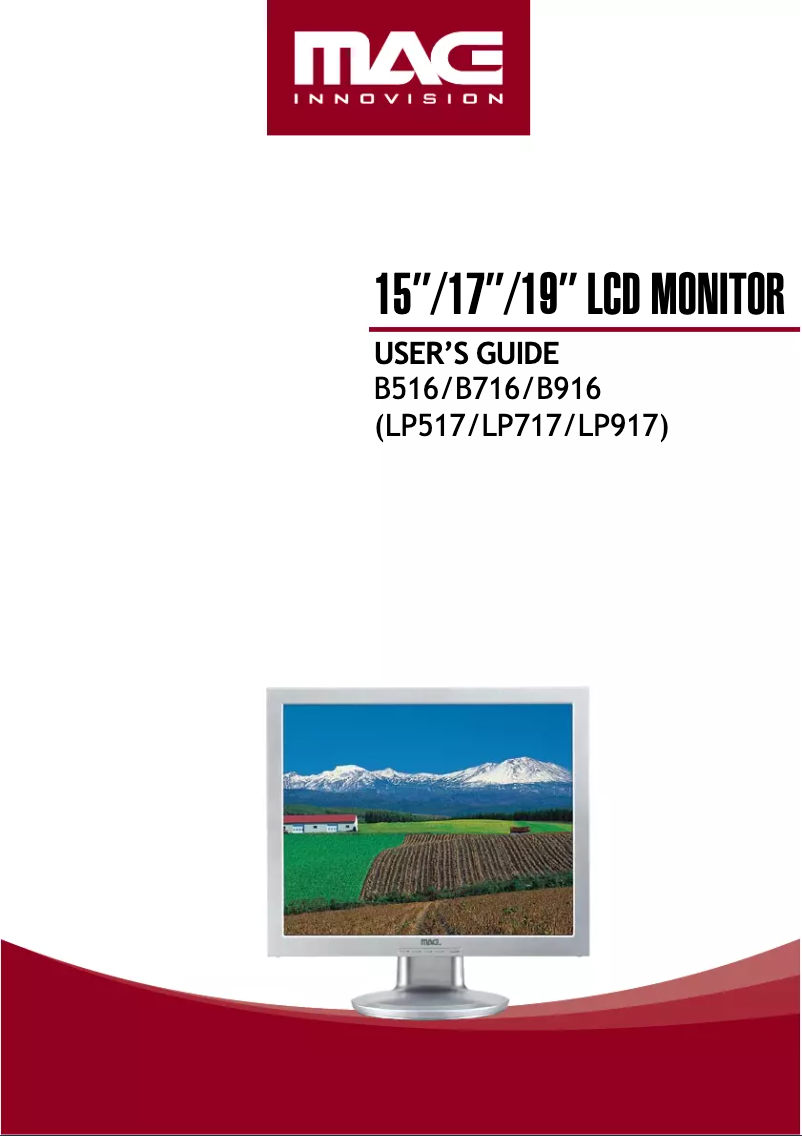 Page 1 de la notice Manuel utilisateur MAG LT916