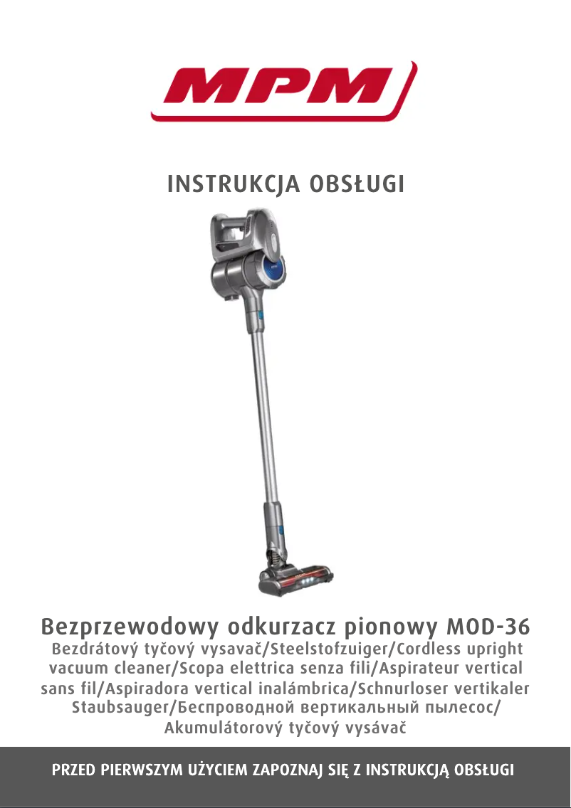 Image de la première page du manuel de l'appareil MOD-36