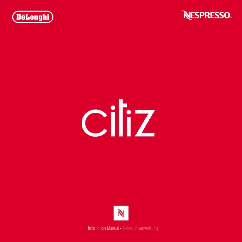 Page n°1 - Manuel utilisateur DeLonghi Citiz EN 165