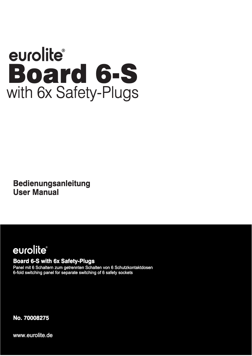 Image de la première page du manuel de l'appareil Board 6-S