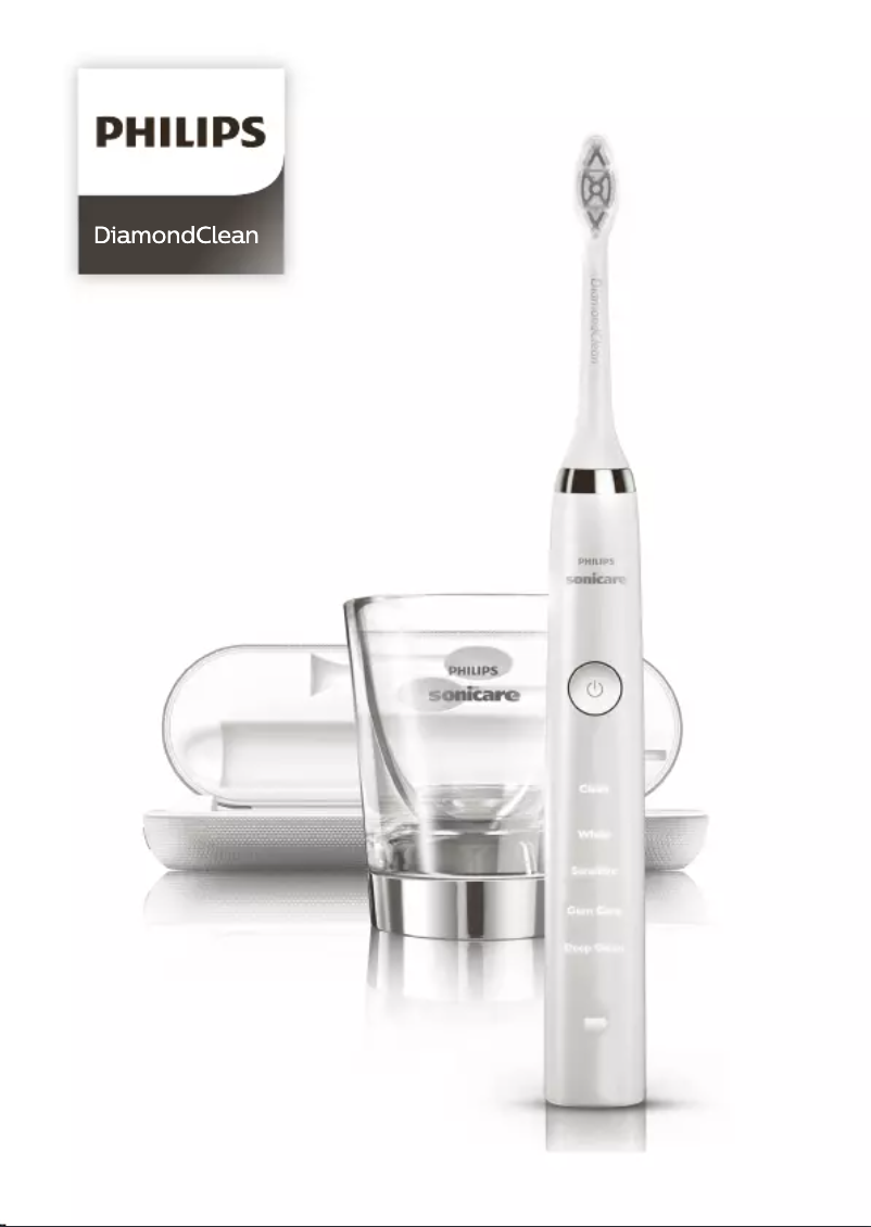 Page 1 de la notice Manuel utilisateur Philips Sonicare DiamondClean HX9326