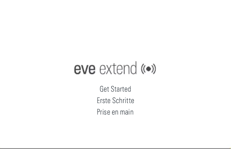 Page n°1 - Guide de démarrage rapide EVE Extend