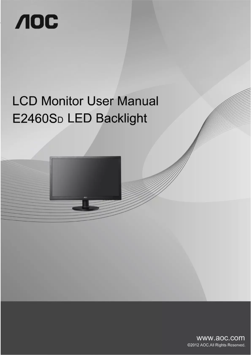 Page n°1 - Manuel utilisateur AOC E2460SD