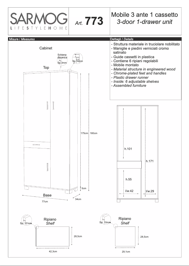 Image de la première page du manuel de l'appareil A773BFBF