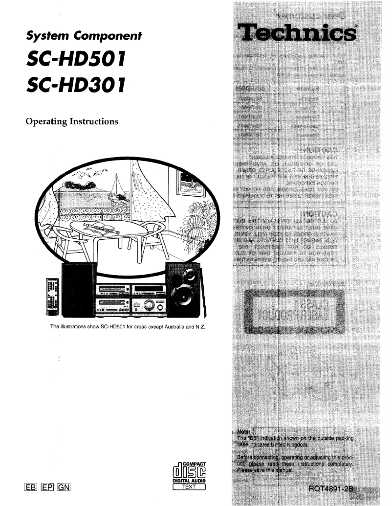 Page n°1 - Manuel utilisateur Panasonic SC-HD301