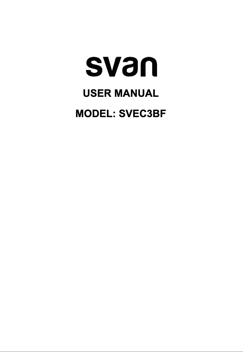 Page 1 de la notice Manuel utilisateur SVAN SVEC3BF-2