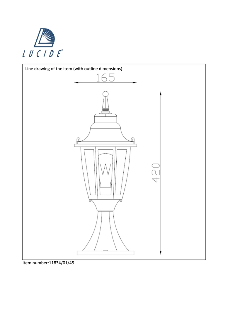 Page n°1 - Manuel utilisateur Lucide Tireno 11834/01/45