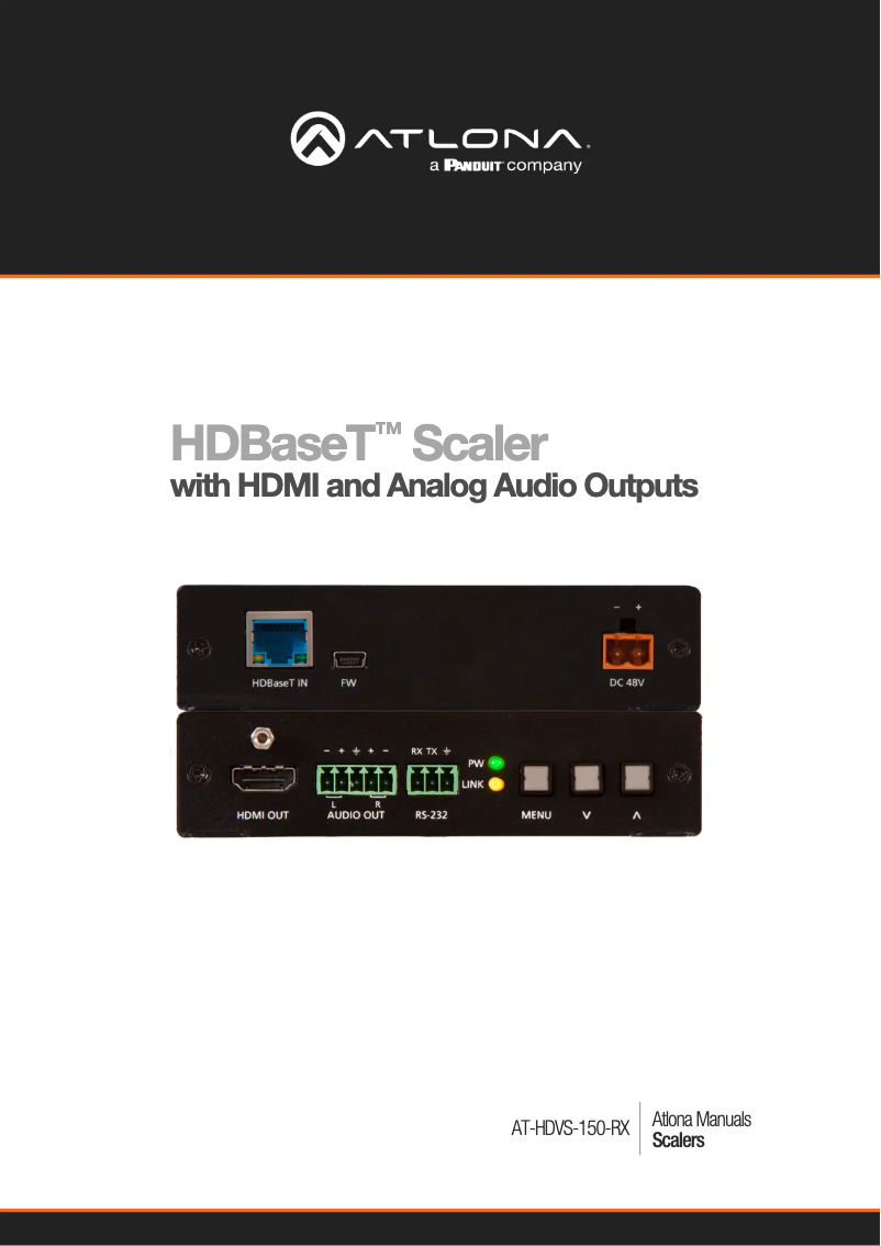 Page n°1 - Manuel utilisateur Atlona AT-HDVS-150-KIT