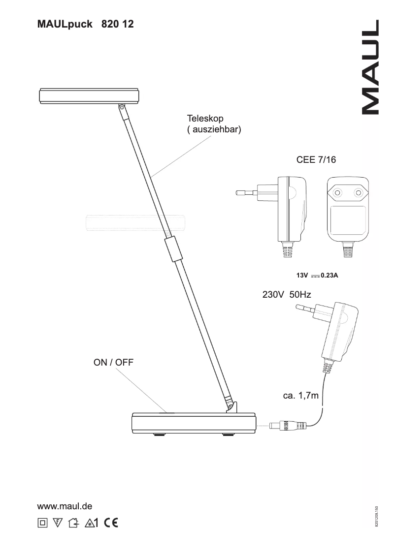 Page n°1 - Manuel utilisateur MAUL Puck