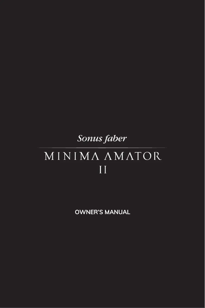 Página 1 del manual Manual de usuario Sonus Faber Minima Amator II