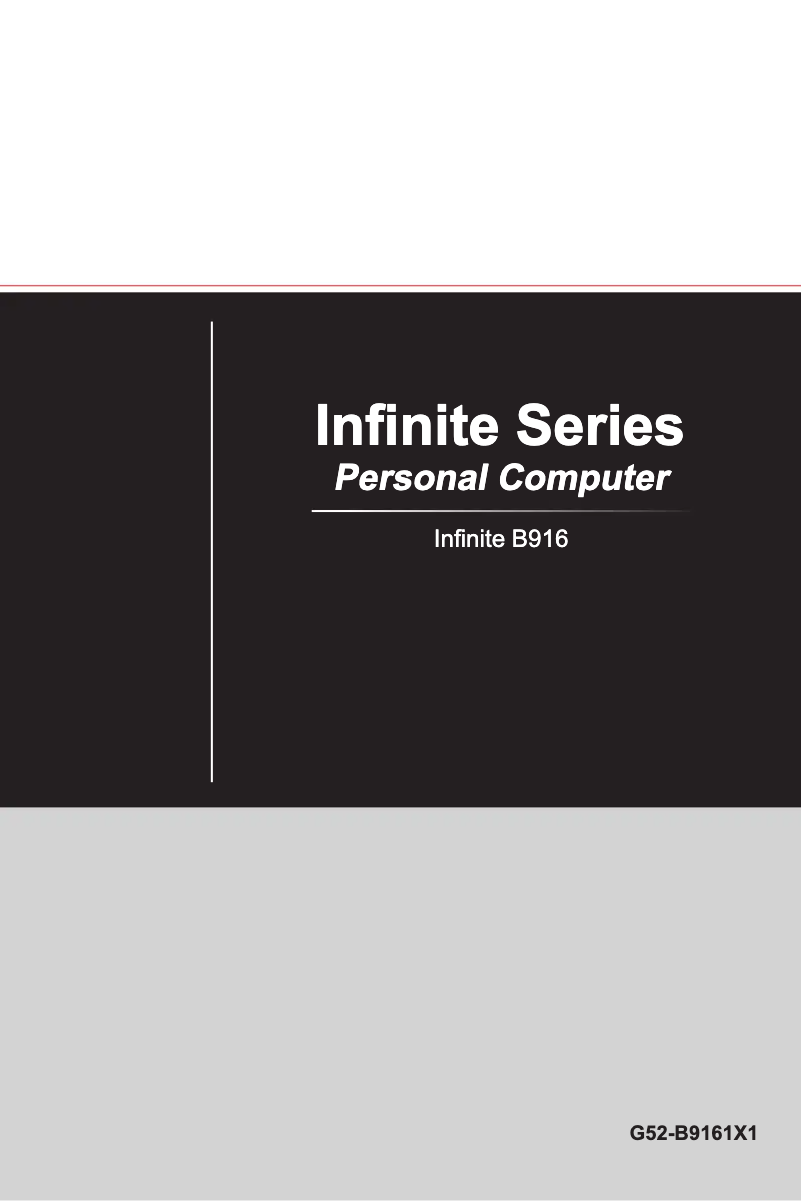 Page 1 de la notice Manuel utilisateur MSI Infinite X 9SD-248EU