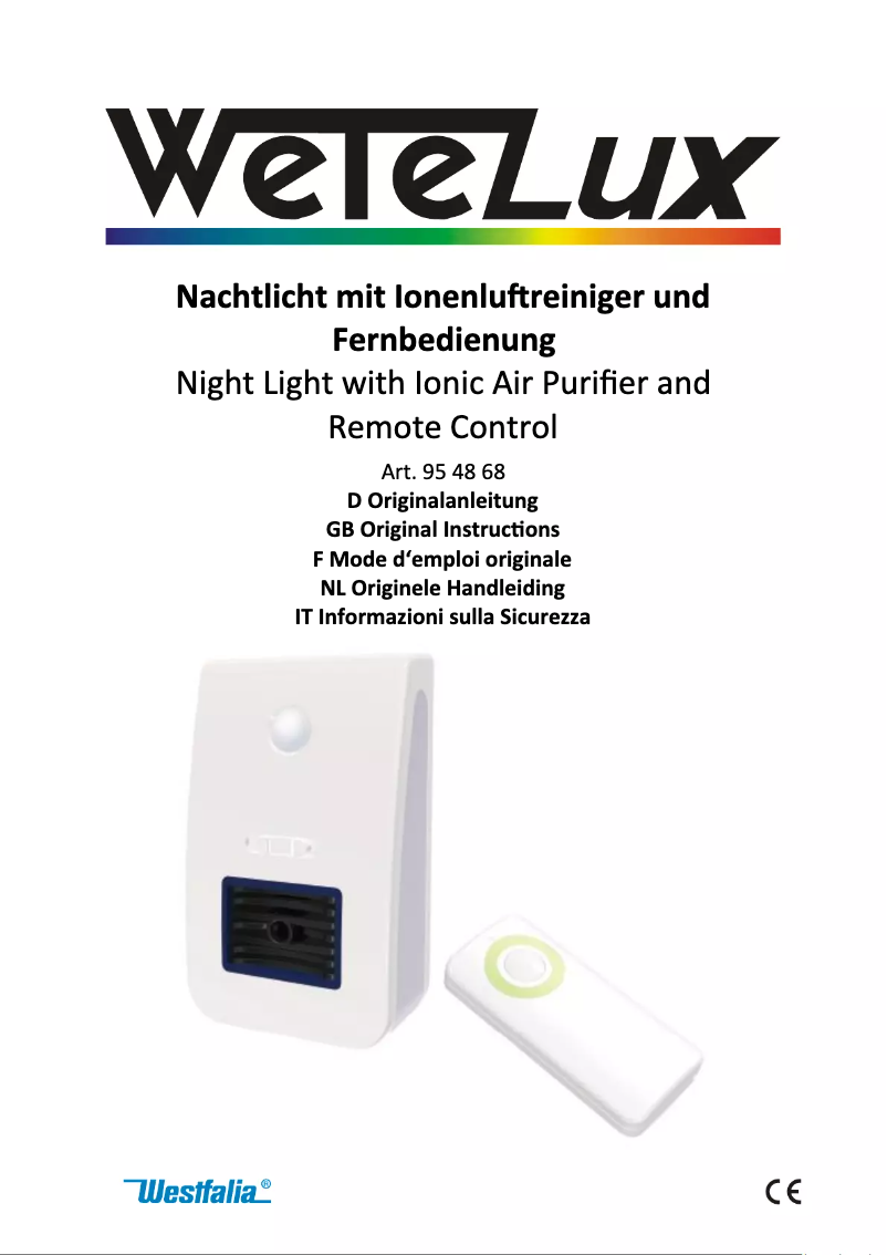 Page n°1 - Manuel utilisateur Wetelux 954868