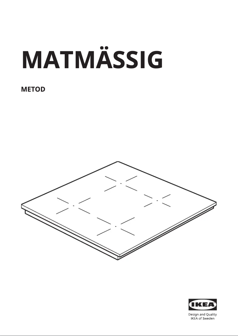 Page 1 de la notice Manuel utilisateur Ikea MATMÄSSIG 905.083.01