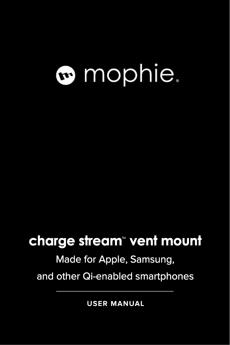 Page 1 de la notice Manuel utilisateur Mophie Charge Stream