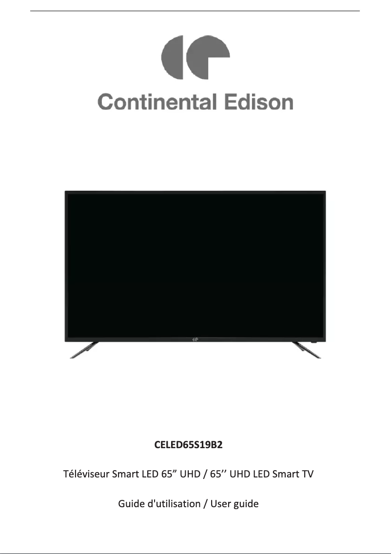 Page 1 de la notice Manuel utilisateur Continental Edison CELED65S19B2