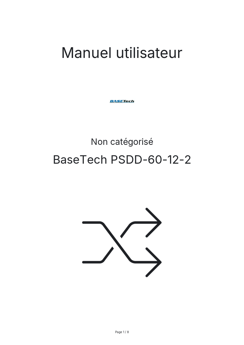 Image de la première page du manuel de l'appareil PSDD-60-12-2