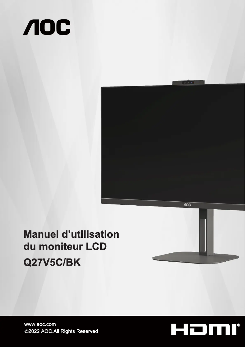 Image de la première page du manuel de l'appareil Q27V5CW