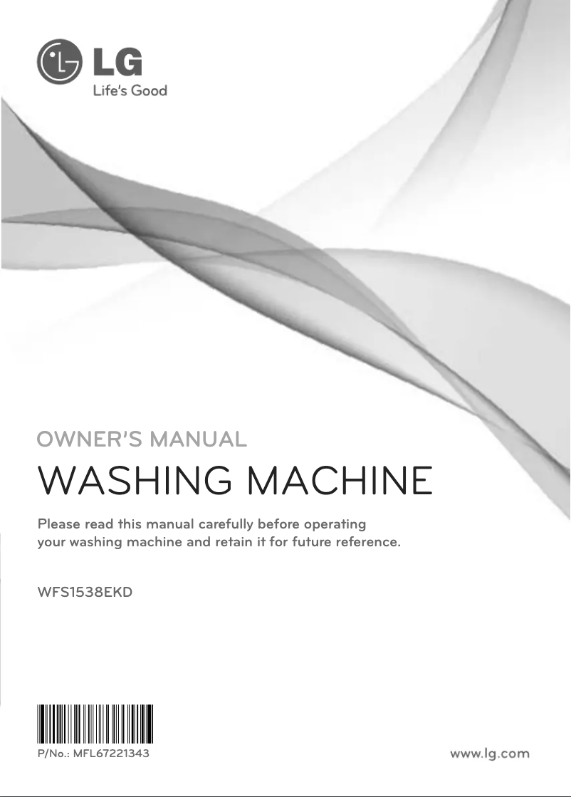 Image de la première page du manuel de l'appareil WFS1538EKD