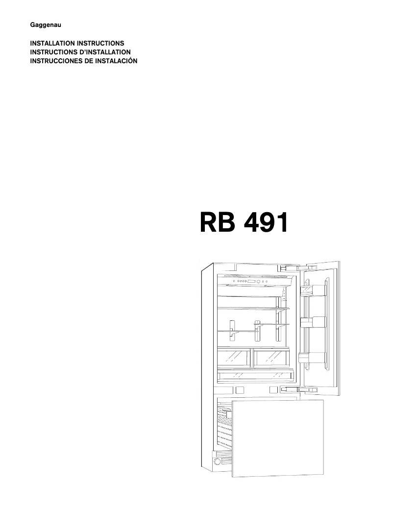 Page 1 de la notice Manuel utilisateur Gaggenau Vario RB 491 700