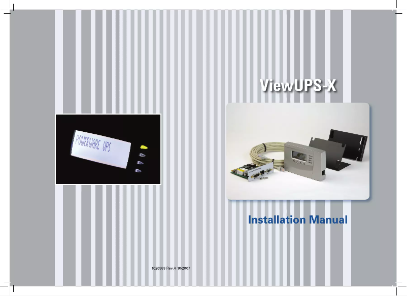 Page n°1 - Manuel utilisateur Eaton ViewUPS-X