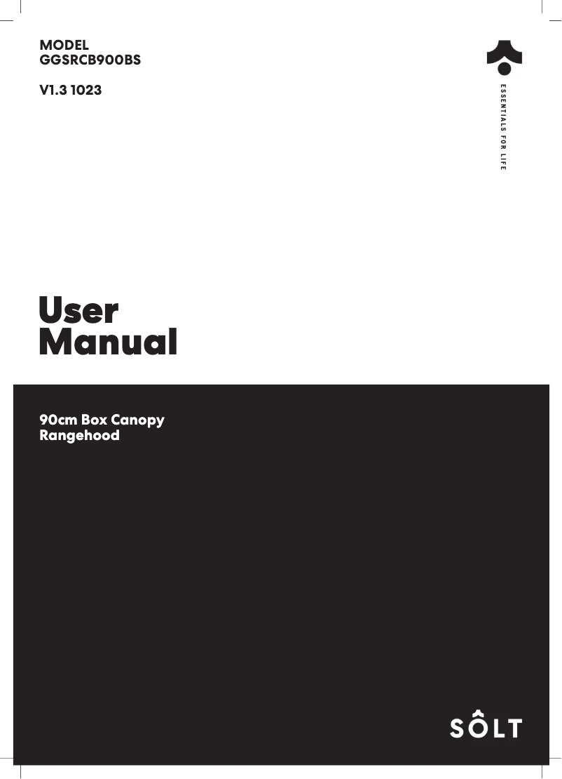 Page n°1 - Manuel utilisateur Sôlt GGSRCB900BS
