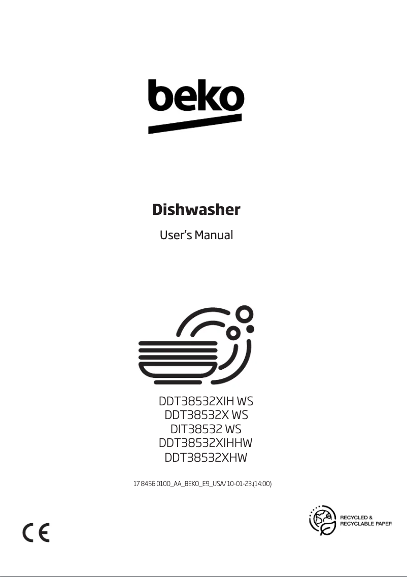 Page 1 de la notice Manuel utilisateur Beko DDT38532XIHHW