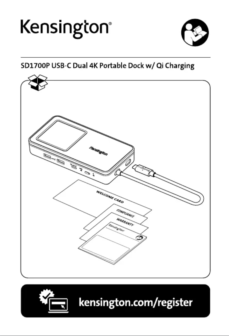 Page n°1 - Manuel utilisateur Kensington SD1700P