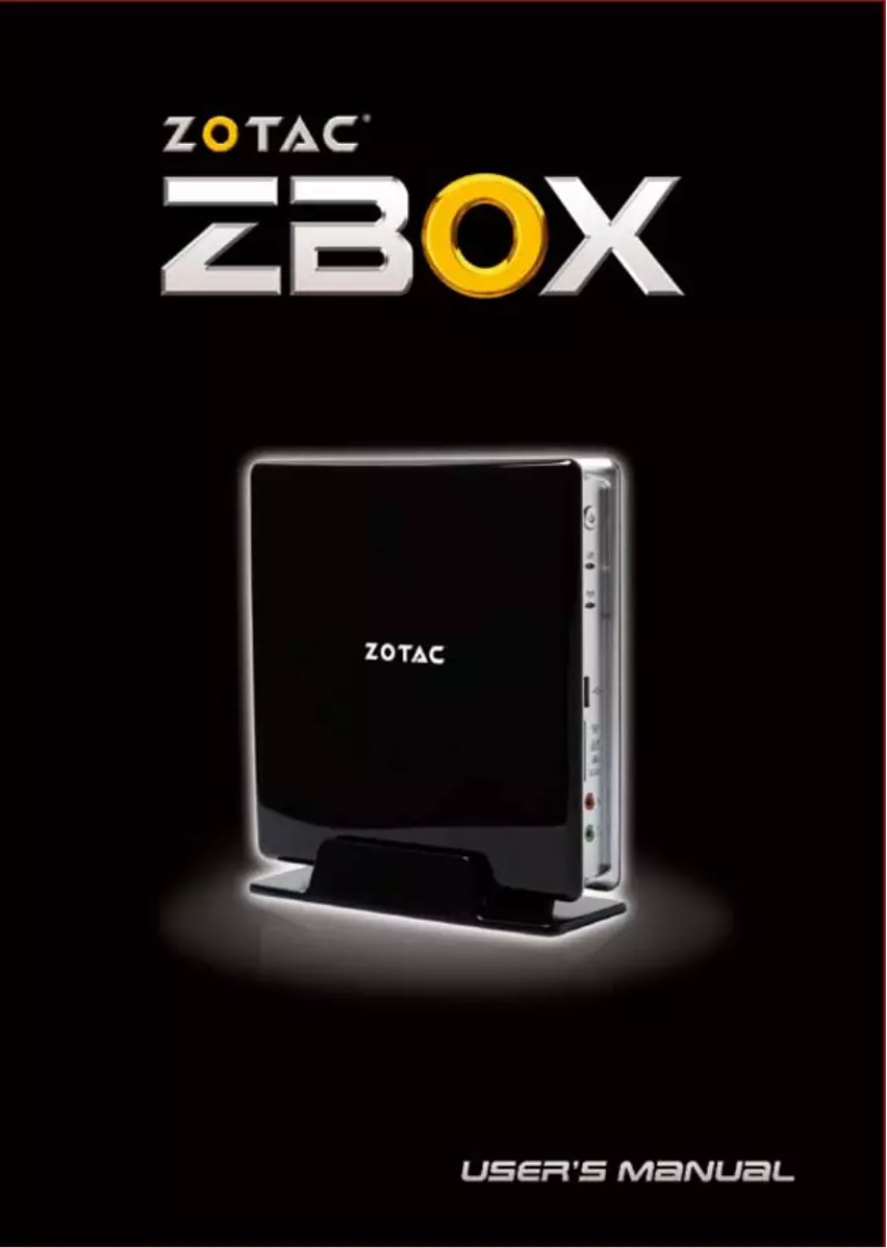 Image de la première page du manuel de l'appareil ZBOX ID15