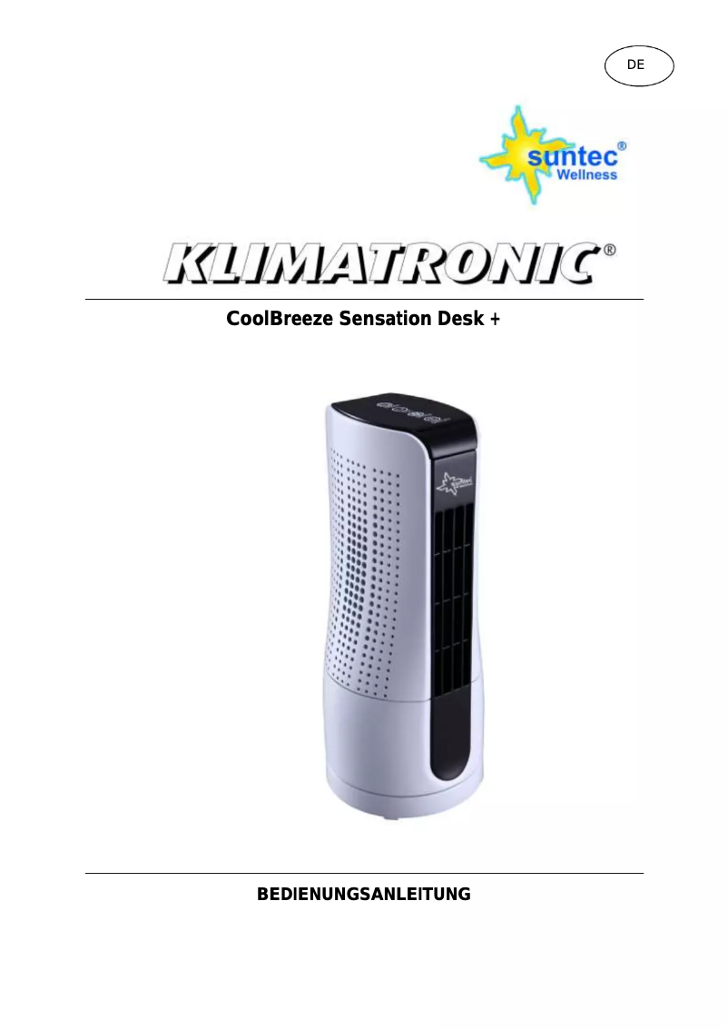 Page n°1 - Manuel utilisateur Suntec CoolBreeze Sensation Desk+