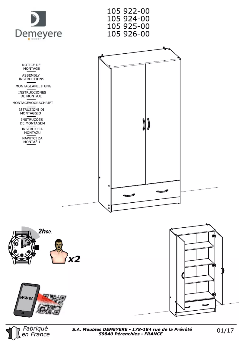 Page 1 de la notice Manuel utilisateur Demeyere Cobi