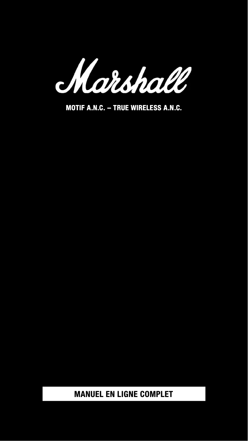 Page n°1 - Manuel utilisateur Marshall Motif A.N.C.