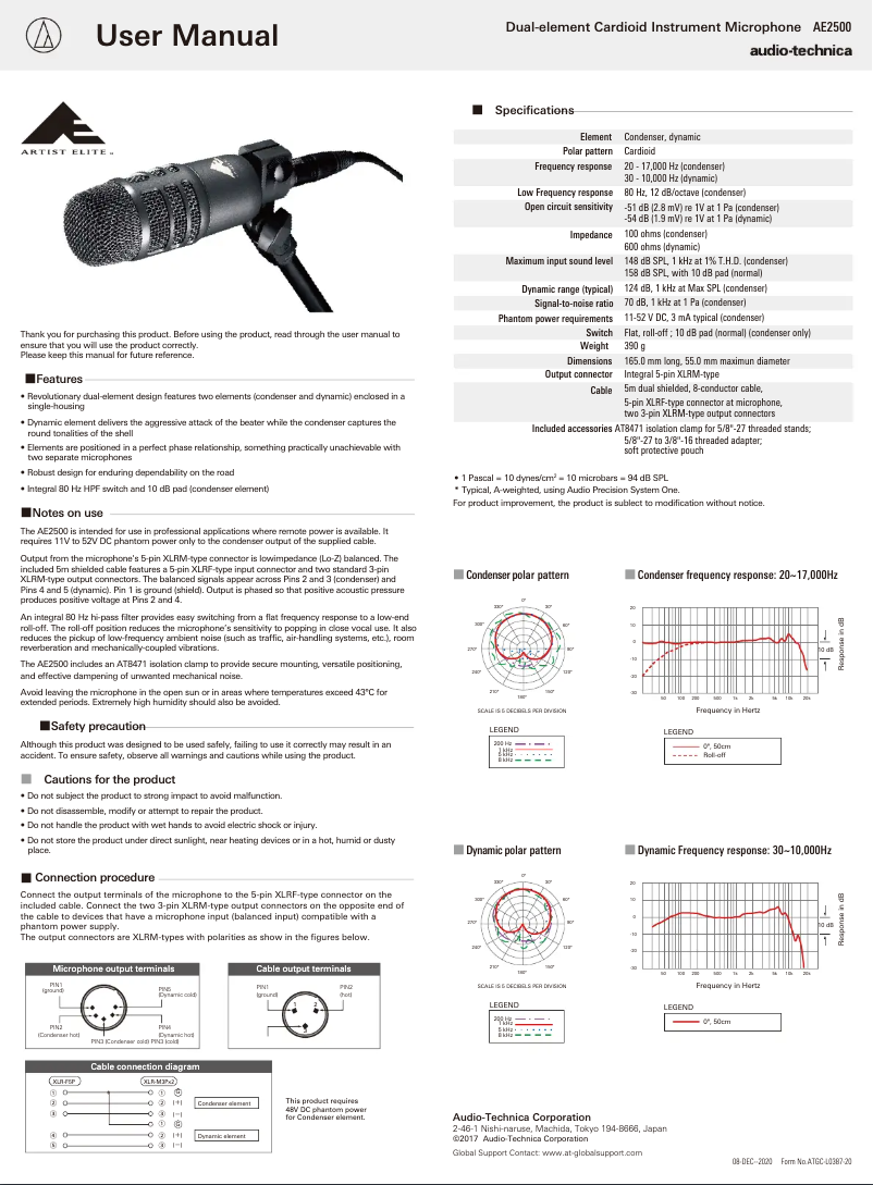 Image de la première page du manuel de l'appareil AE2500