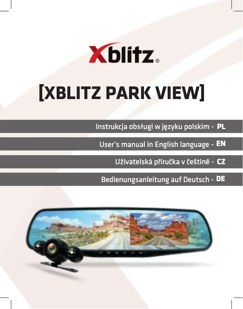 Page 1 de la notice Manuel utilisateur Xblitz Park View