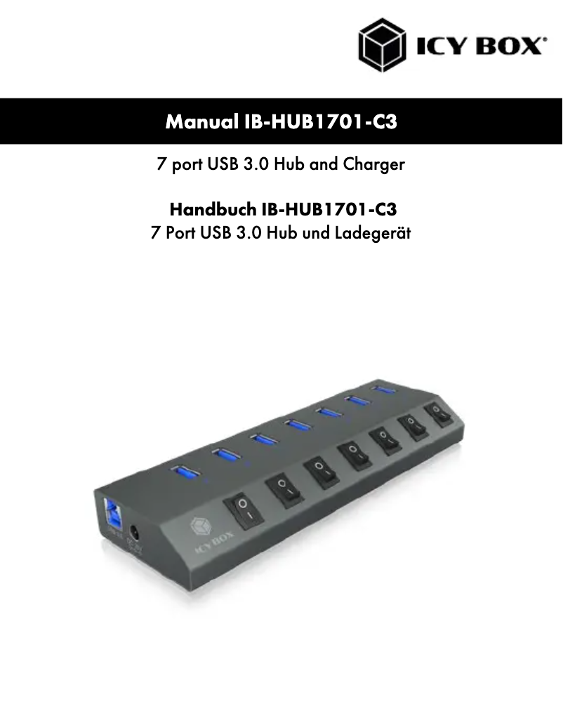 Image de la première page du manuel de l'appareil IB-HUB1701-C3