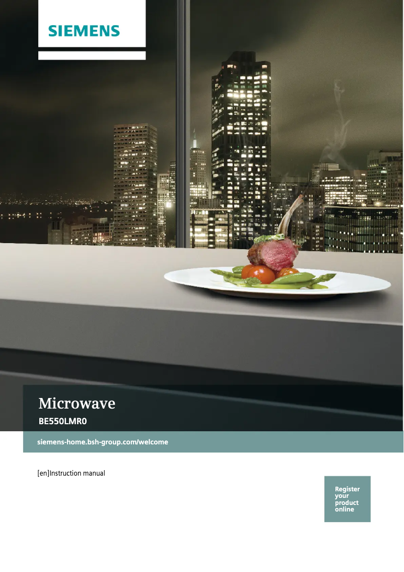 Page n°1 - Manuel utilisateur Siemens BE550LMR0I