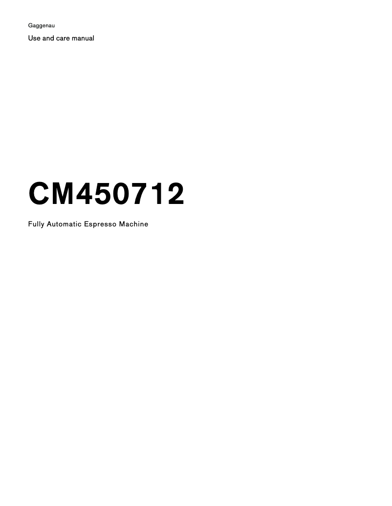 Image de la première page du manuel de l'appareil CM450712