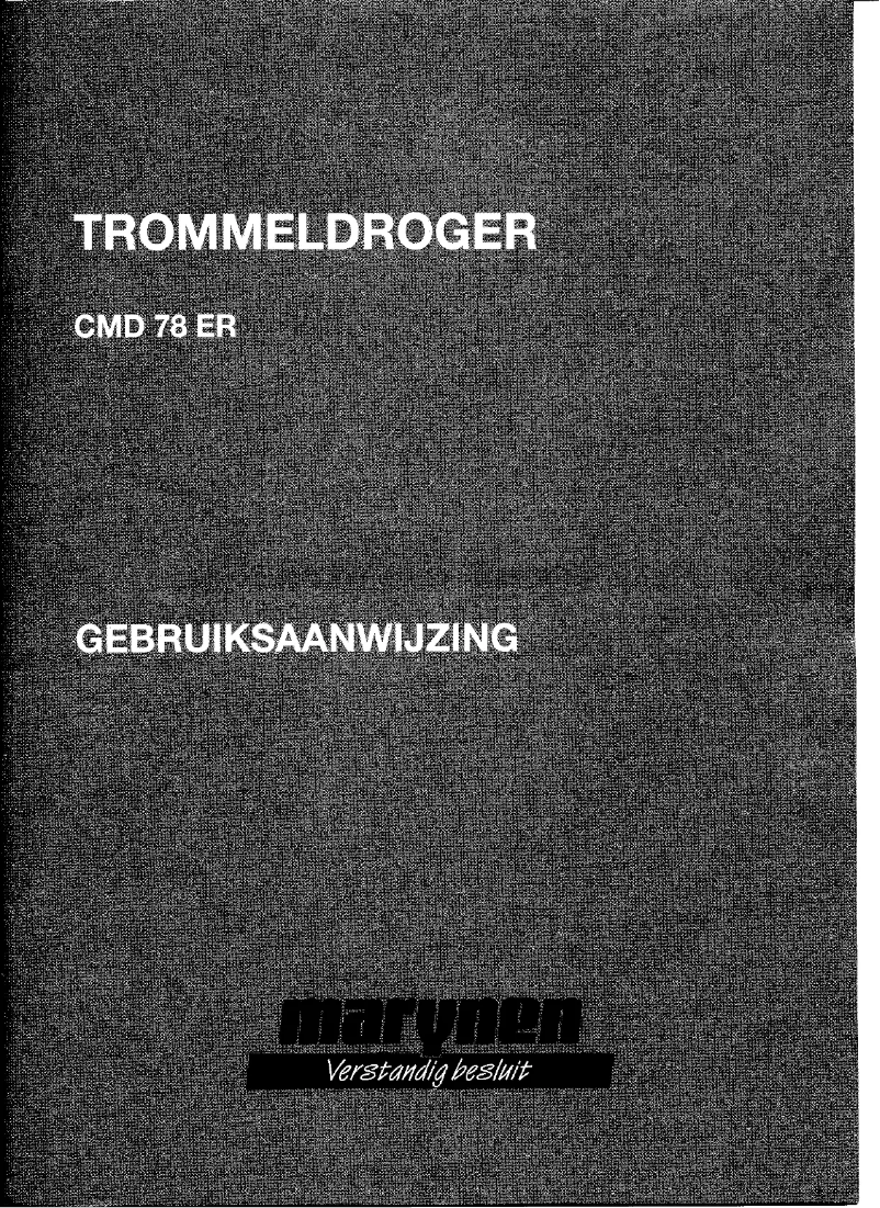 Image de la première page du manuel de l'appareil CMD 78 ER