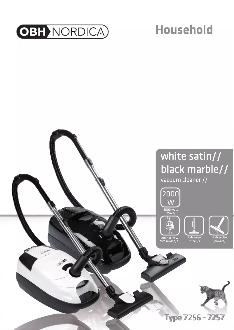 Page 1 of the manual User Manual OBH Nordica White Satin 7256