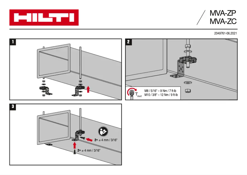 Página 1 del manual Manual de usuario Hilti MVA-ZP