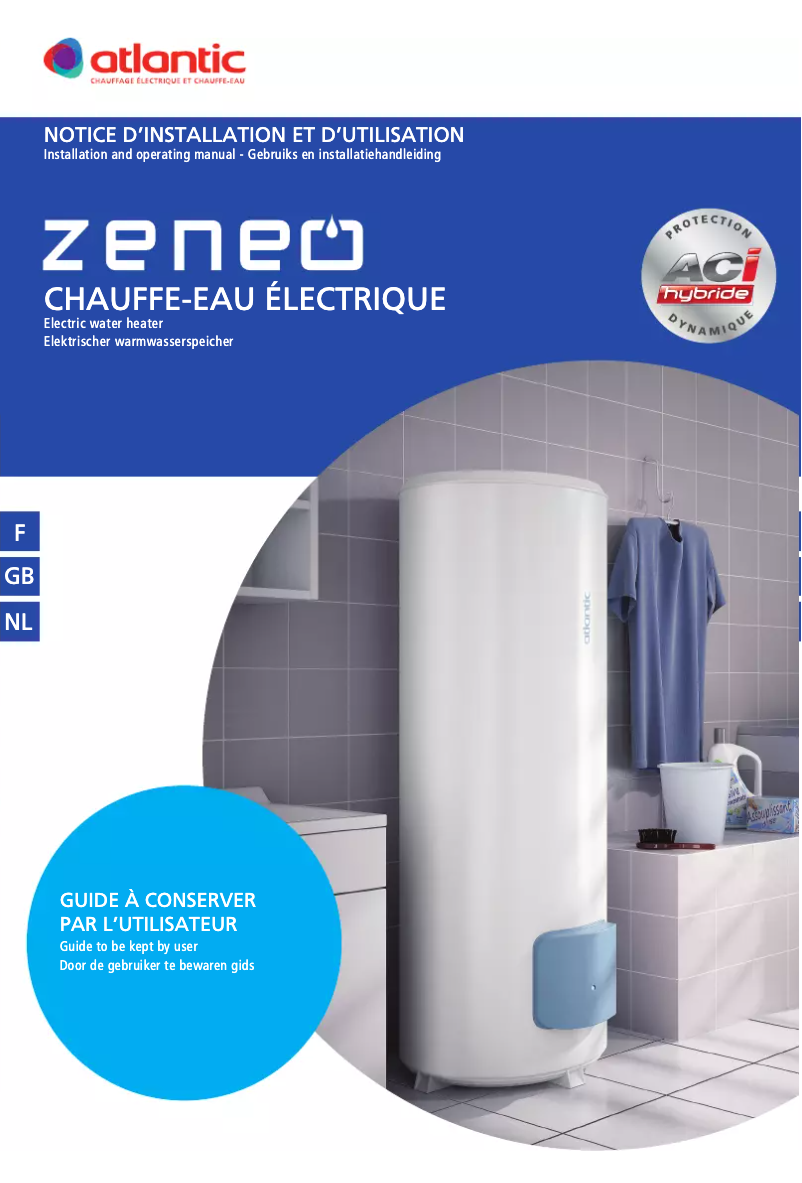 Page 1 de la notice Manuel utilisateur Atlantic Zeneo