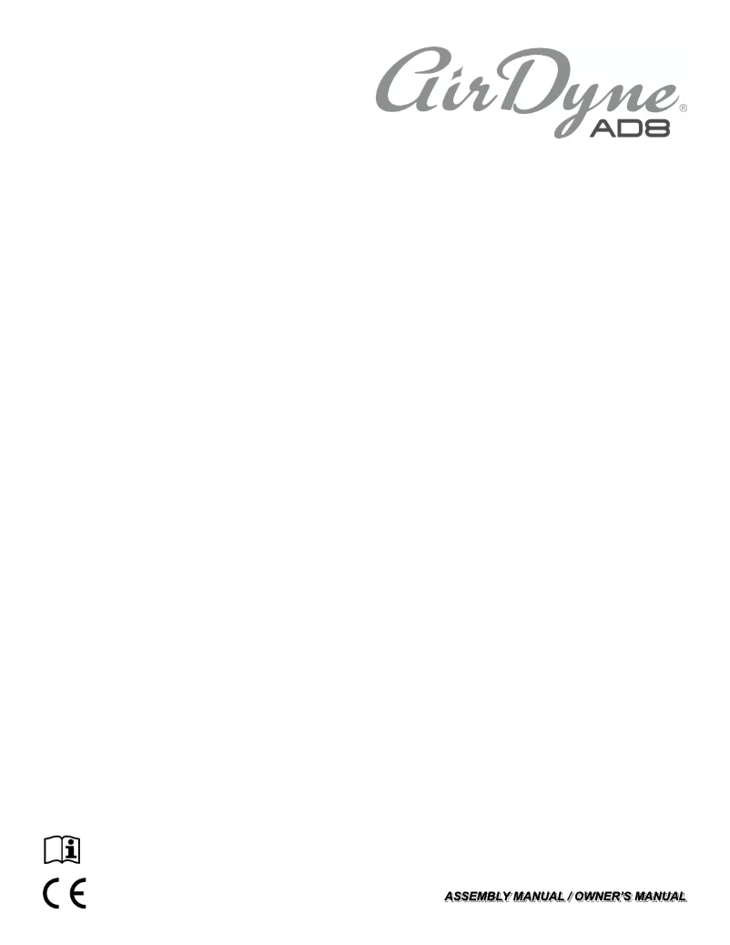 Imagen de la primera página del manual del dispositivo Airdyne AD8