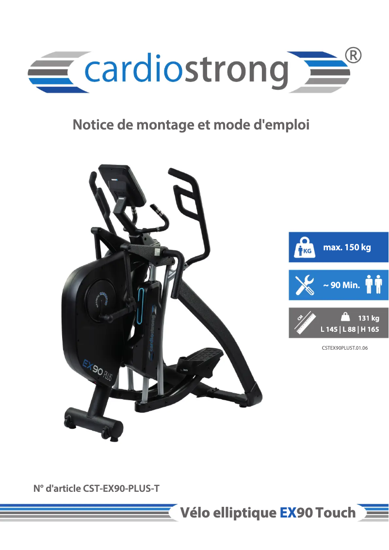 Image de la première page du manuel de l'appareil EX90 Plus Touch