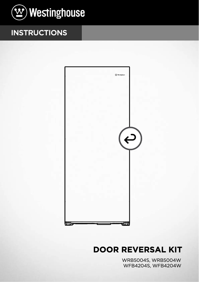 Page 1 de la notice Guide d'installation Westinghouse WFB4204WA