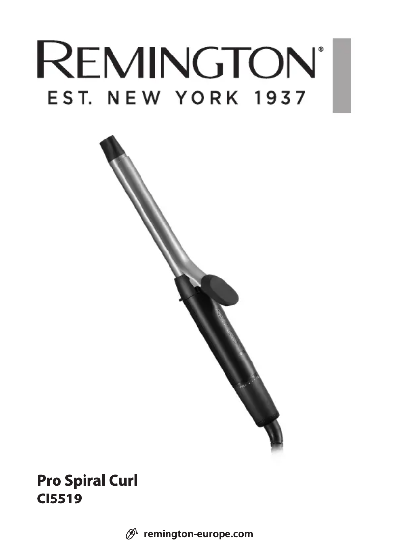 Page 1 de la notice Manuel utilisateur Remington Pro Spiral Curl CI5519