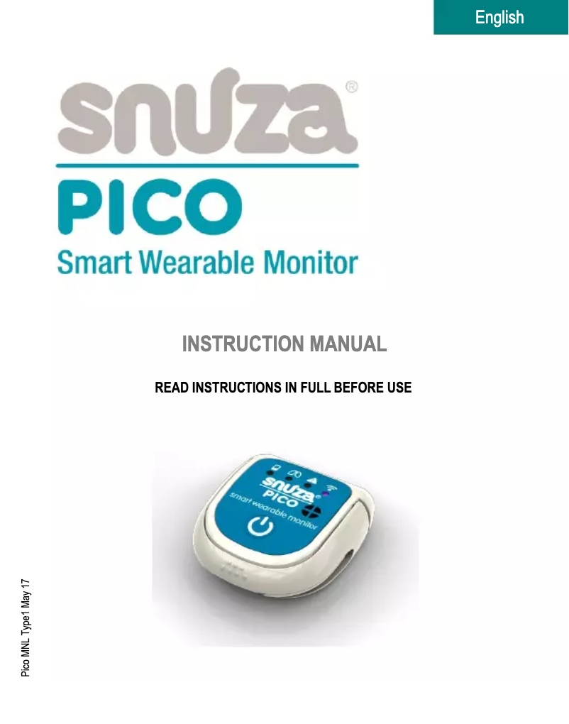 Page n°1 - Manuel utilisateur Snuza Pico