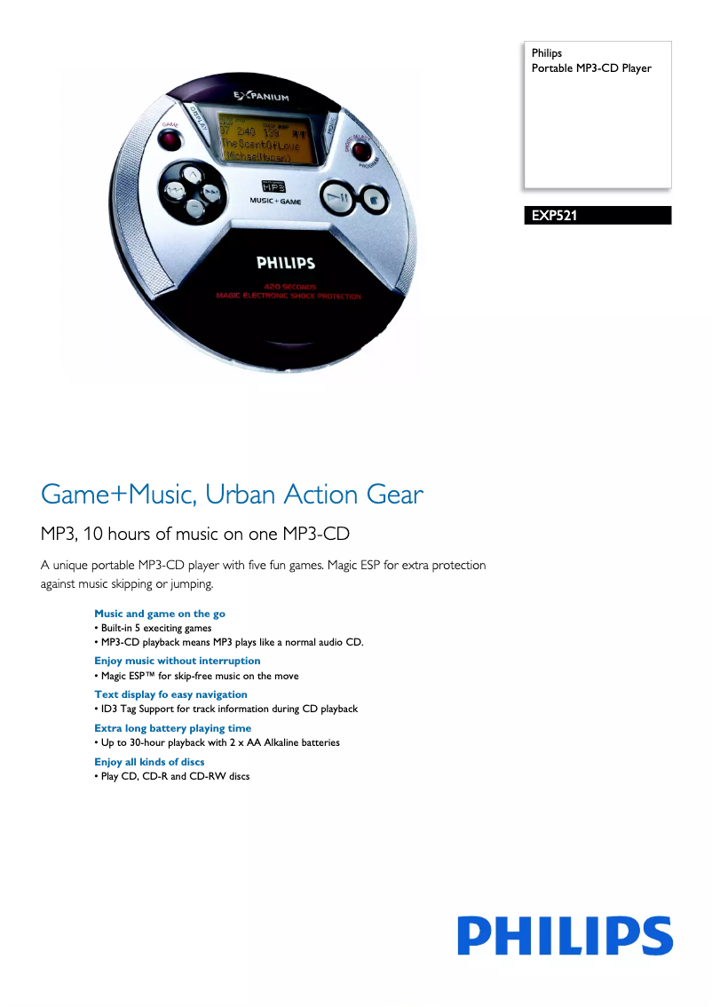 Image de la première page du manuel de l'appareil Expanium EXP521