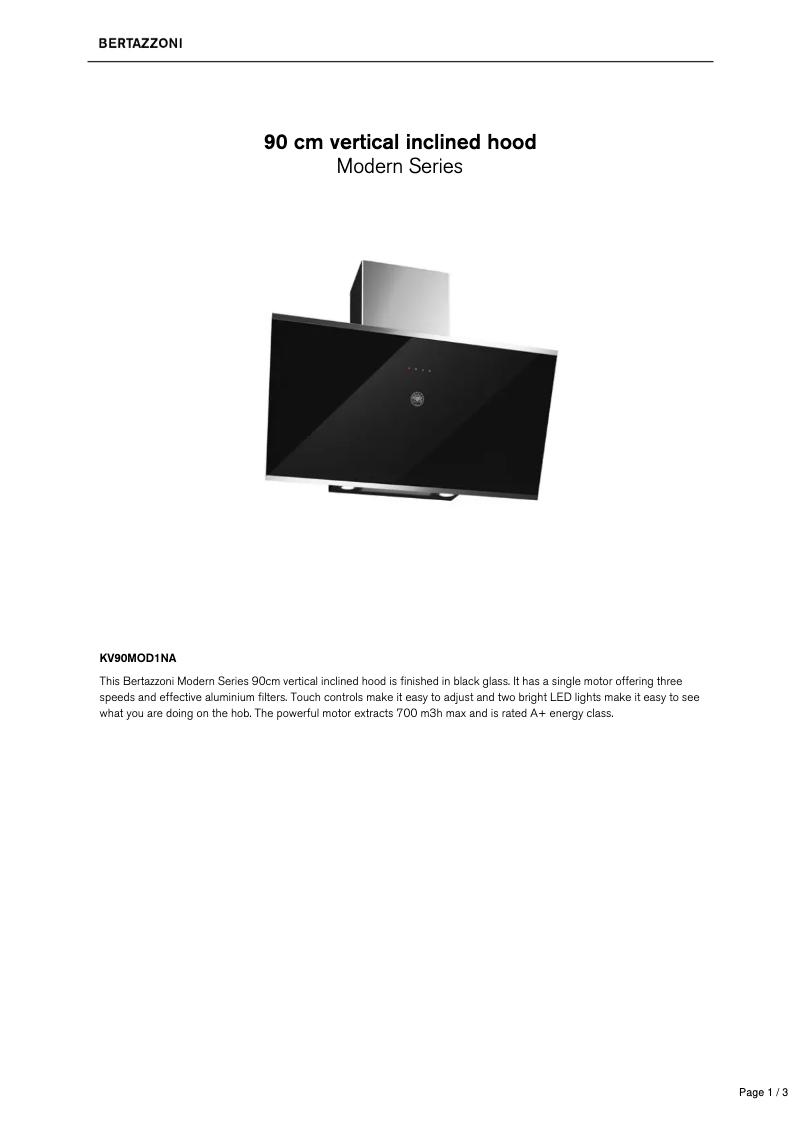 Image de la première page du manuel de l'appareil KV90MOD1NA