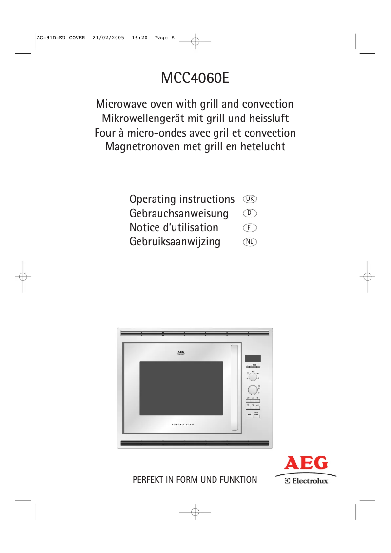 Página 1 del manual Manual de usuario AEG-Electrolux MCC4060E
