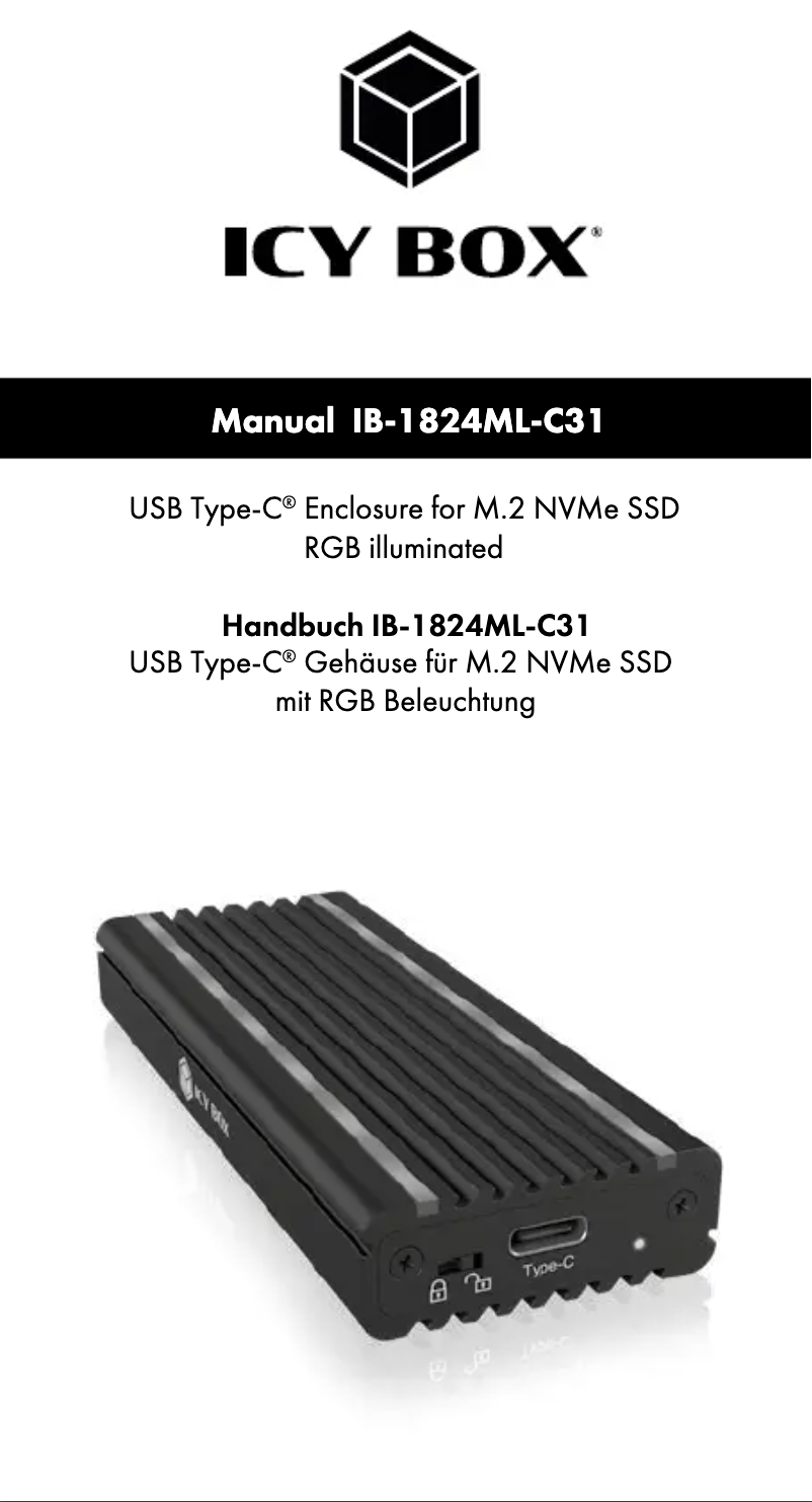 Página 1 del manual Manual de usuario Icy Box IB-1824ML-C31