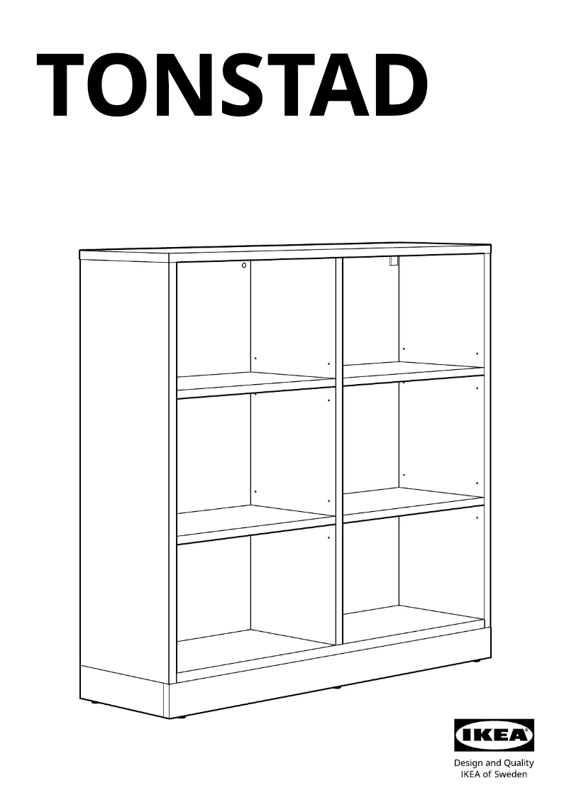 Page 1 de la notice Manuel utilisateur Ikea TONSTAD 505.571.76